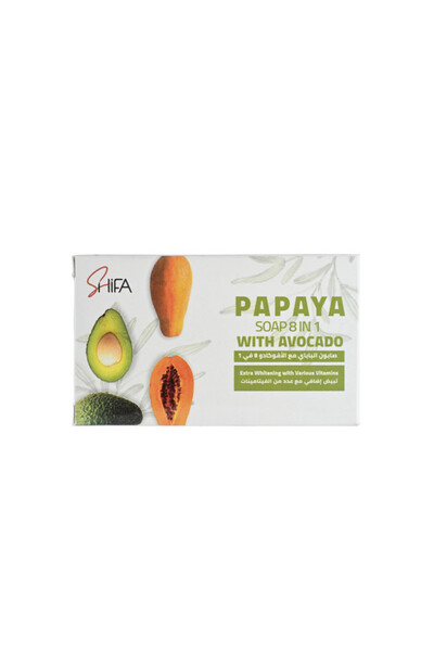 Shifa Papaya Soap With Avocado 135gm (19259) --- Papaya Soap with Avocado 8*1 135gm