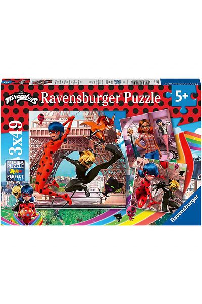 RAVENSBURGER Miraculous Puzzle, 3X49 Pieces