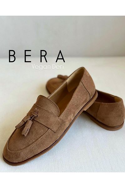 Zuum Дамски ежедневни мокасини Bera Tassel - кафяви велурени