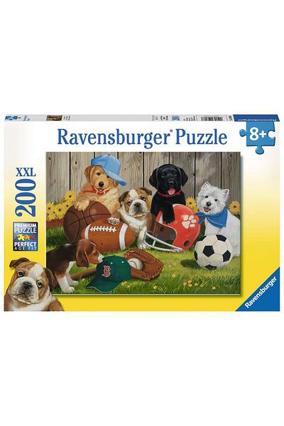 RAVENSBURGER Puzzle Sports Puppies, 200 Pieces