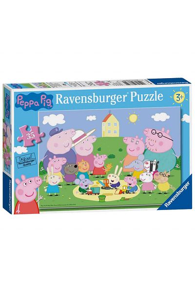 RAVENSBURGER Puzzle Peppa Pig Joaca In Nisip, 35 Piese