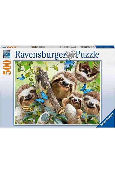 RAVENSBURGER Smiling Sloths Puzzle, 500 Pieces