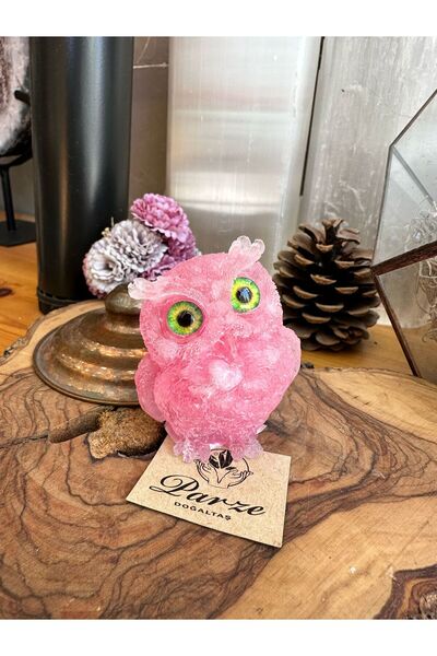 parze doğaltaş Pembe Kuvars Doğal Taş Orgonit Baykuş Obje