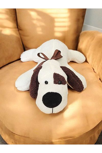 Mellito Melito Toyzz 45-50 cm Cream Plush Dog Toy Pillow Sleeping Companion