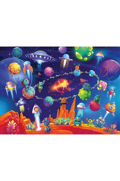 RAVENSBURGER Puzzle monsters in space 60 pieces