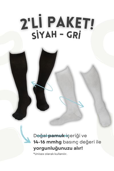 MURR 2 Pairs High Quality Bamboo Unisex Compression Socks