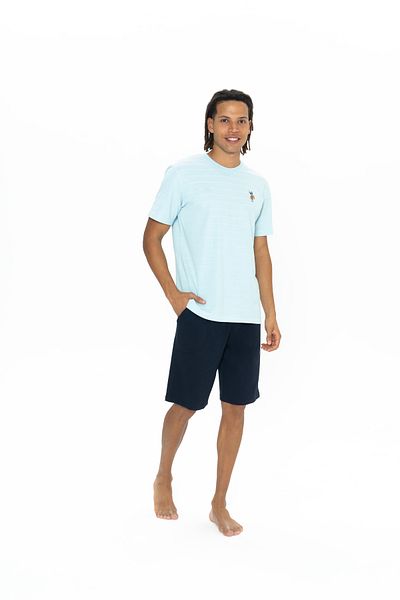 U.S. Polo Assn. Πόλο Ασν. Ανδρικό σετ πιτζάμες 100% βαμβακερό χωρίς σχέδιο - ILC2.18O88Z1K