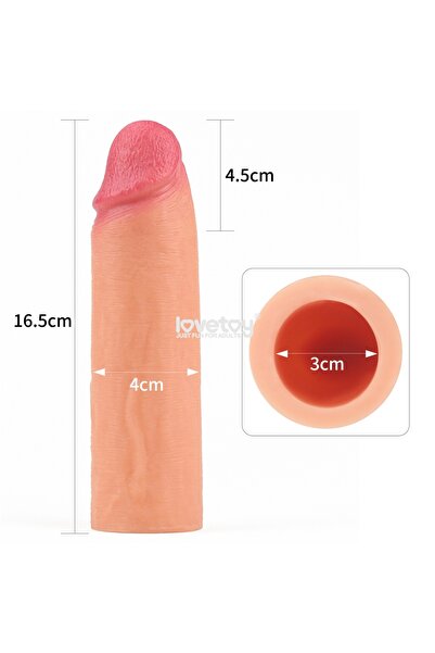 Joytoy Realistik Ten Dokulu Penis Kılıfı Uzatıcı Kalınlaştırıcı