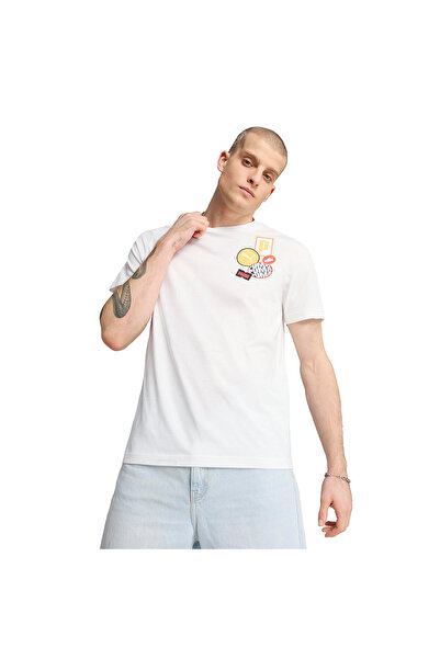 Puma Grafička ikona unisex beli ležerni stil T-shirt 68482902