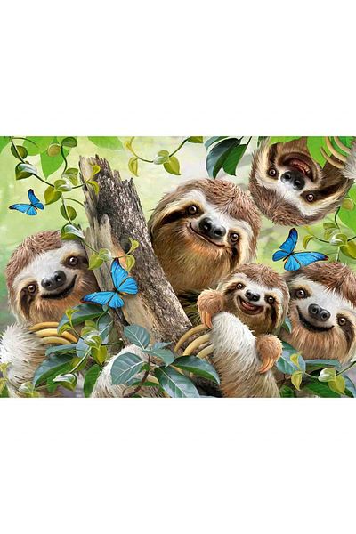 RAVENSBURGER Smiling Sloths Puzzle, 500 Pieces
