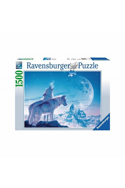 RAVENSBURGER Puzzle Wolves at Sunset, 1500 Pieces