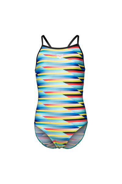 ARENA Racing Stripe Swimsuit Lightdrop Back Children's Multicolor Swimming Suit 009006550