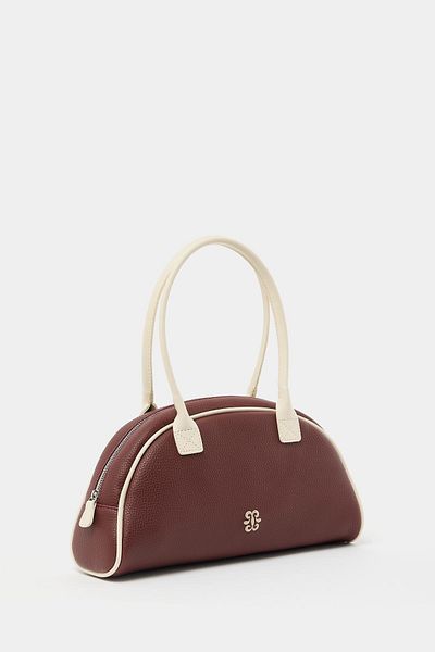 Madamra Burgunderfarbene Retro-Hand- und Umhängetasche für Frauen