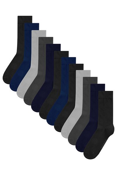 Çorap Çekmecesi Classic Oxford Model 12 Pack Colorful Plain Socks