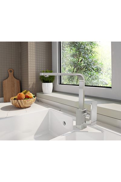 Artema A42753 Model Sink Chrome Kitchen Faucet - Root Square