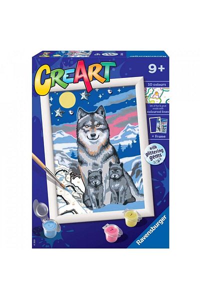 RAVENSBURGER Painting by numbers - Wolf Family