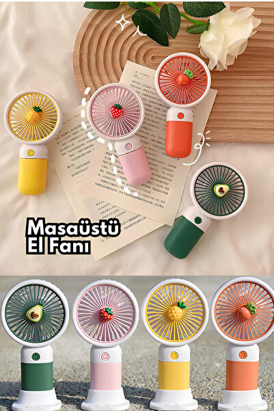 Janva Şarjlı Mini El Fanı ve Masa Fanı Soğutucu Pervane Taşınabilir Şarj Edil...