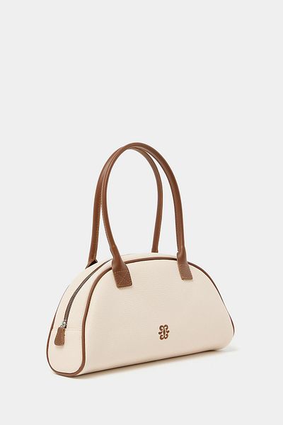 Madamra Beige Damen Retro Hand- und Umhängetasche