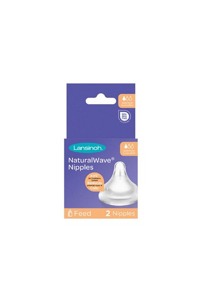 Lansinoh Tetina cu flux lent, Lansinoh, 2 buc