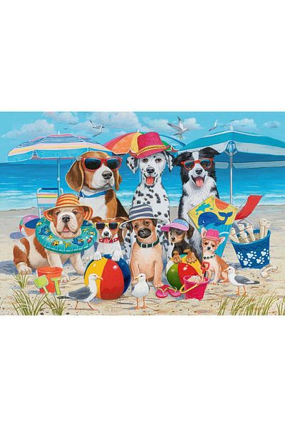 RAVENSBURGER Puzzle puppies at the beach 35 pieces