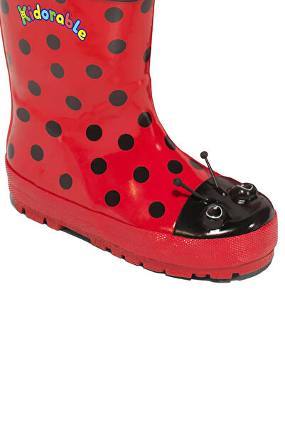 Panço Kidorable Kız Bebek Uğur Böceği Yağmur Çizmesi