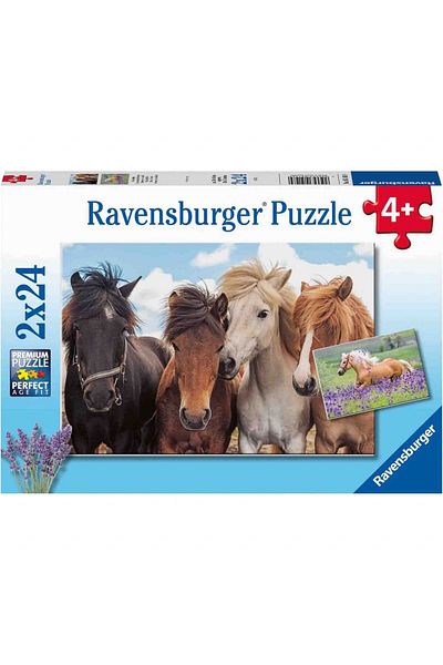 RAVENSBURGER Horse Puzzle, 2X24 Pieces