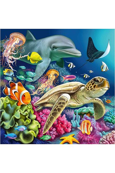 RAVENSBURGER Puzzle animale in lumea subacvatica 3x49 piese