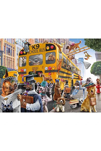 RAVENSBURGER Animal School Bus Puzzle, 150 Pieces