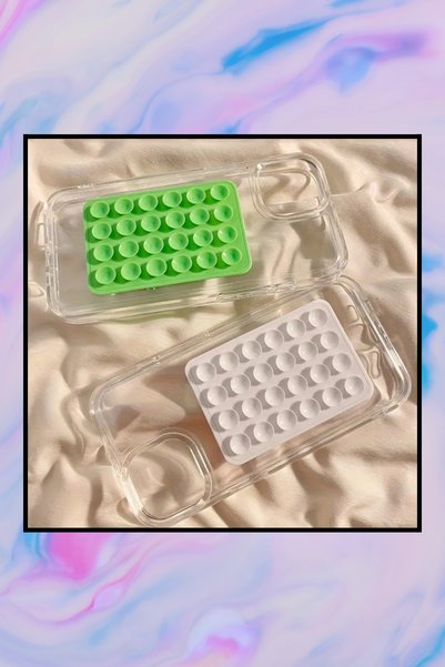 EWEC Set of Two |   Transparent Premium Phone Case and Phone Holder Silicone Suction Cup Compatible with iPhone 16 Pro