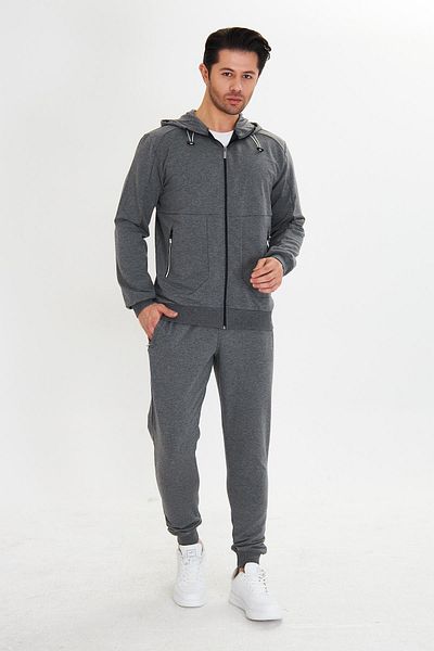 Marco Ferry Σετ ανδρικής φόρμας - Cotton Hooded Anthracite 5746-A