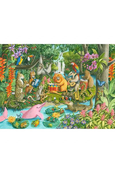 RAVENSBURGER Animal Band Puzzle, 100 Pieces