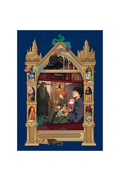 RAVENSBURGER Puzzle Harry Potter Catre Hogwarts, 100 Piese