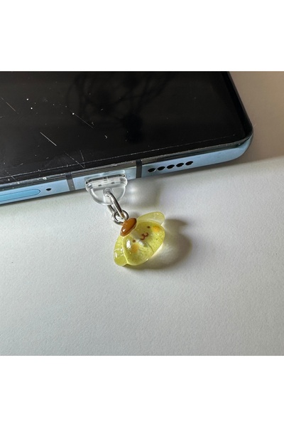 aysequlce Pompompurin çizgifilm telefon charmı şarj soketi toz koruma type c ...