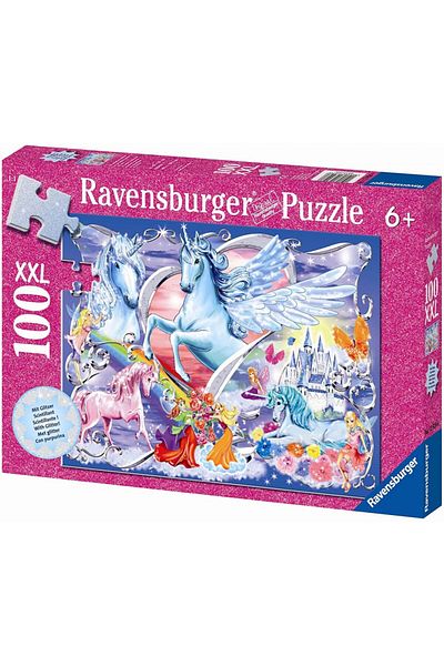 RAVENSBURGER Glitter Unicorns Puzzle, 100 Pieces