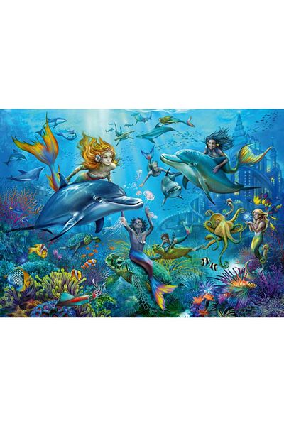 RAVENSBURGER Mermaids and dolphins puzzle 100 pieces