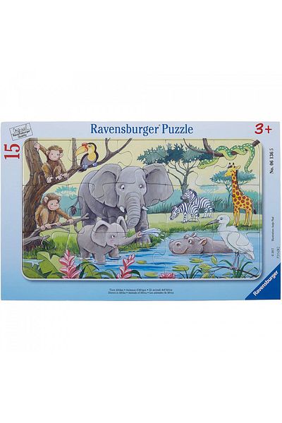 RAVENSBURGER African Animals Puzzle, 15 Pieces