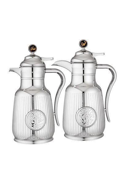 ALSAIF Asala Thermos Set 2 Pieces Chrome Color