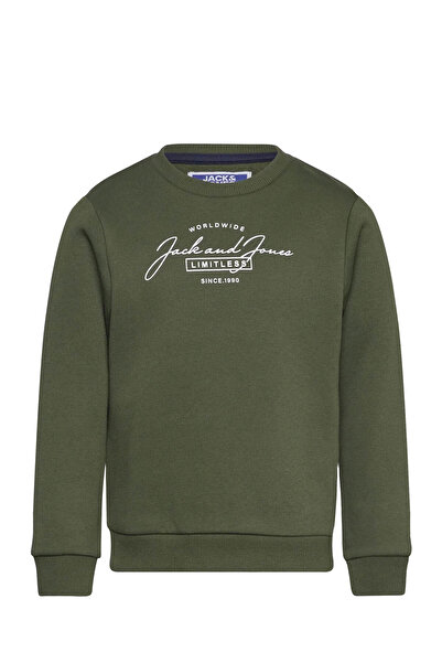 Jack & Jones Ανδρικό φούτερ - Σκούρο Χακί, Jjferrıs Crew, Nec Model 12256837