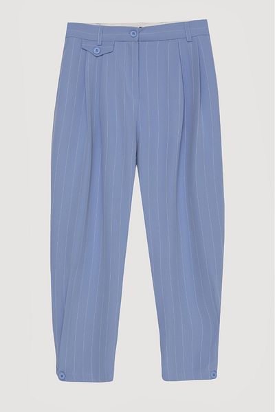 Quzu Pantaloni albaștri plisați