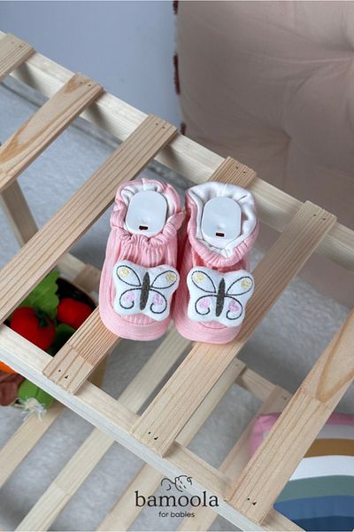 Bamoola Newborn Zilli Combed Cotton Booties 3D (teddy bear - Cat - Butterfly - Rabbit)