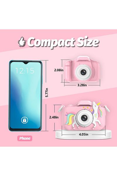 AWH Kids Camera for Boys 3-8, Digital Camcorder Toy w/ 32G SD Card Included – Assorted Colors