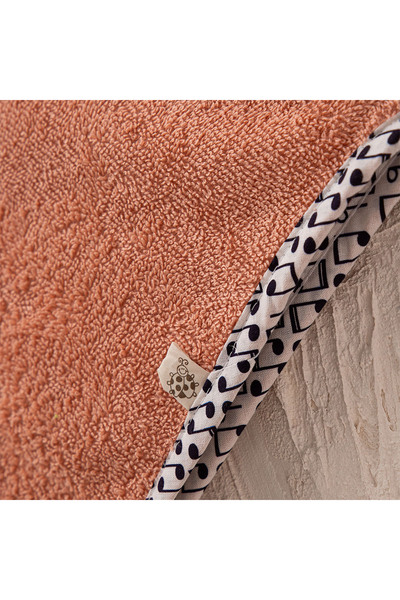 Ecocotton Melodica Baby Poncho 100% Organic Cotton Embroidered Salmon 2-5 Years