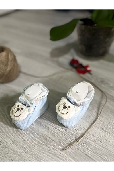 Bamoola Newborn Zilli Combed Cotton Booties 3D (teddy bear - Cat - Butterfly - Rabbit)