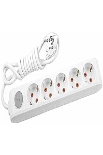 mivento Difa Pack Multi-Let 5Li Switch-Grounded Wired Ç.K 1m Socket