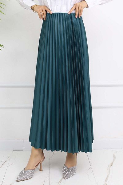 benguen Πλισέ φούστα Emerald Green 4560