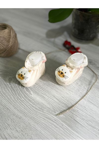 Bamoola Newborn Zilli Combed Cotton Booties 3D (teddy bear - Cat - Butterfly - Rabbit)