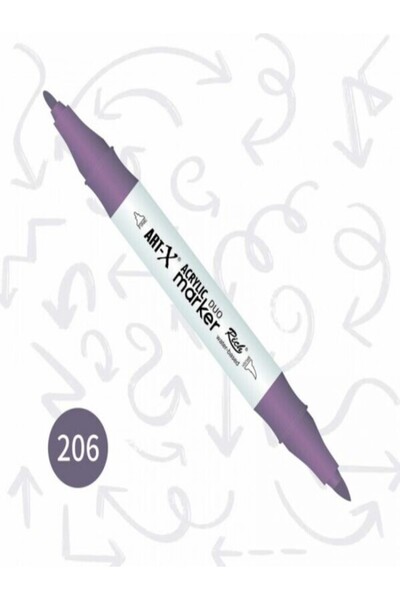 Gulcerenhobi Double Ended Acrylic Marker Pen (Can Be Applied to Any Surface) 1-6 mm Tip