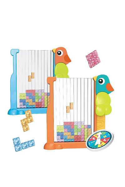 Salamandra Joc de inteligenta Tetris puzzle pentru copii, Roz Piersica, SALAMANDRA KIDS®