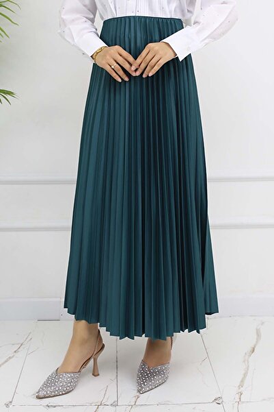 benguen Pleated Skirt Emerald Green 4560