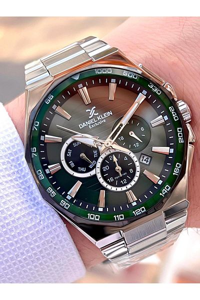 Daniel Klein Steel Cord Internal Functions Active 3 Atm Water Resist Men's Wristwatch E.13977.M3